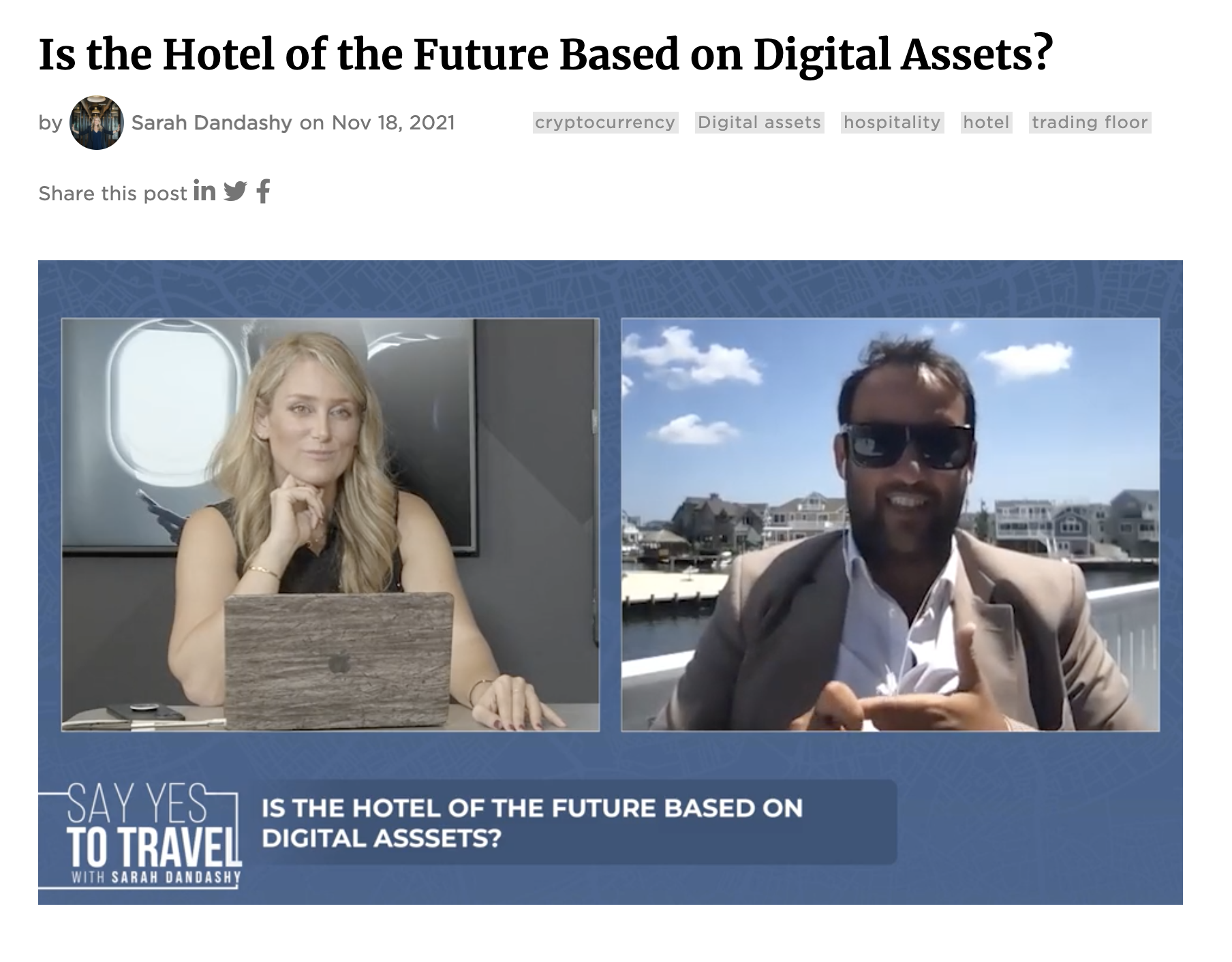Is the Hotel of the Future Based on Digital Assets